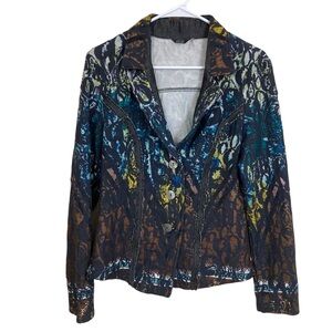 KAKTUS ARTISAN BUTTON DOWN BLAZER, LARGE